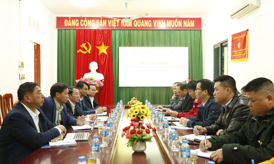 Đo&agrave;n c&ocirc;ng t&aacute;c tỉnh Khăm Muồn (L&agrave;o) thăm v&agrave; l&agrave;m việc tại tỉnh Lạng Sơn