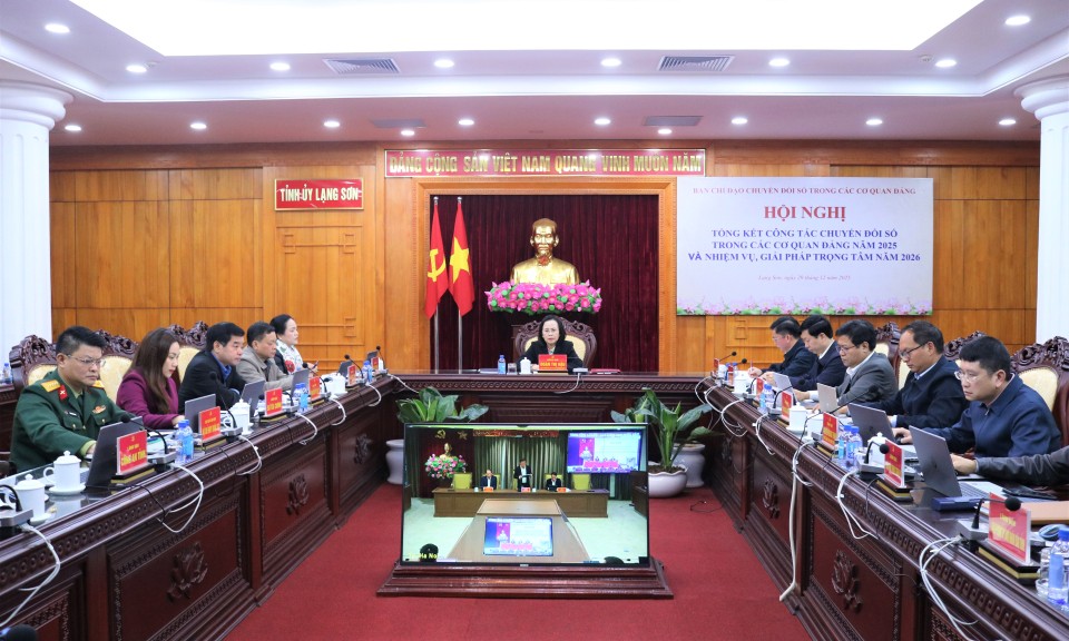 Hội nghị tổng kết c&ocirc;ng t&aacute;c chuyển đổi số trong c&aacute;c cơ quan Đảng năm 2025