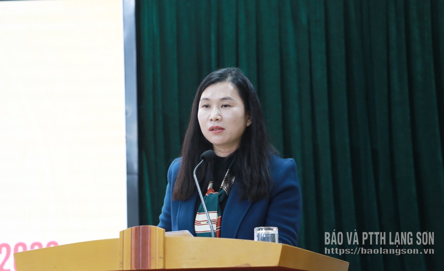 Đồng chí Trần Thanh Nhàn, Phó Chủ tịch UBND tỉnh phát biểu tại hội nghị