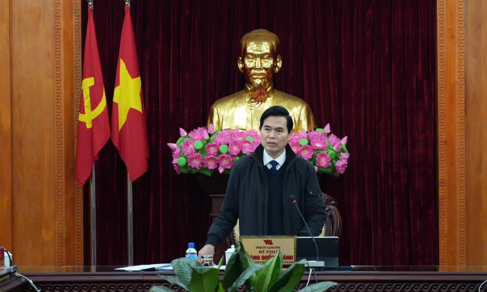 B&iacute; thư Tỉnh ủy Lạng Sơn: Chuyển đổi số phải thực chất, lấy hiệu quả l&agrave;m thước đo