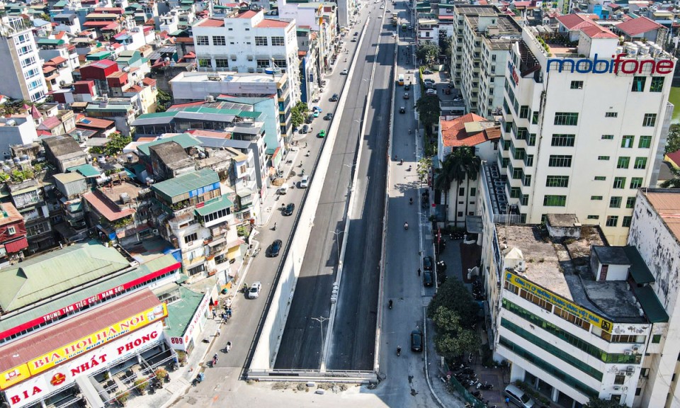 Cận cảnh hầm chui gần 800 tỷ đồng ở H&agrave; Nội trước ng&agrave;y về đ&iacute;ch