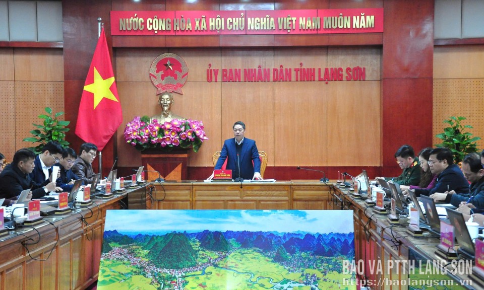 Họp xem x&eacute;t dự thảo Quyết định ban h&agrave;nh Quy chế quản l&yacute; v&agrave; bảo vệ m&ocirc;i trường C&ocirc;ng vi&ecirc;n địa chất to&agrave;n cầu UNESCO Lạng Sơn