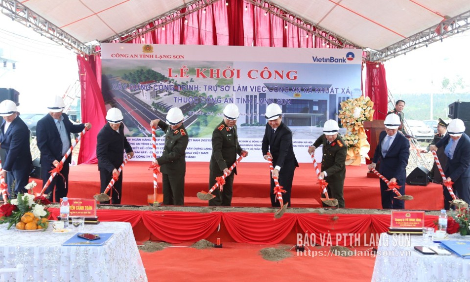 Khởi c&ocirc;ng x&acirc;y dựng trụ sở l&agrave;m việc C&ocirc;ng an x&atilde; Khuất X&aacute;