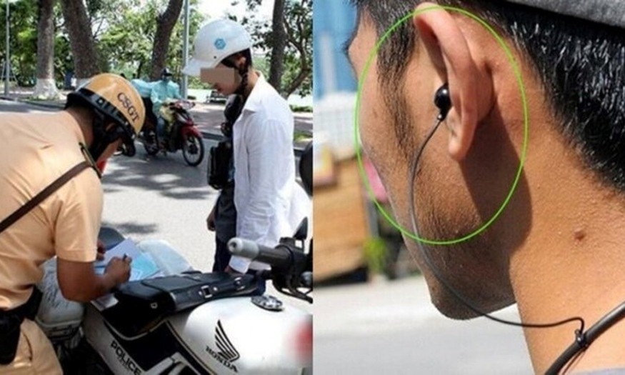 Đeo tai nghe, sử dụng điện thoại khi đi xe m&aacute;y c&oacute; thể bị phạt đến 14 triệu đồng