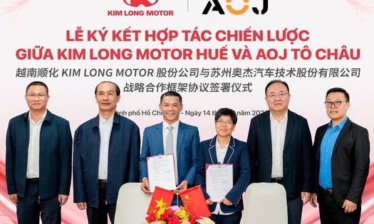 KIM LONG MOTOR v&agrave; AOJ T&ocirc; Ch&acirc;u hợp lực n&acirc;ng tầm c&ocirc;ng nghiệp &ocirc; t&ocirc; Việt Nam