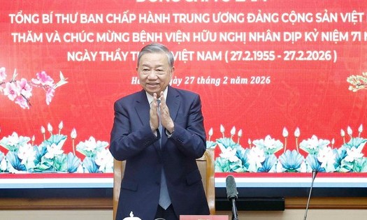 Ph&aacute;t biểu của Tổng B&iacute; thư T&ocirc; L&acirc;m nh&acirc;n dịp thăm, ch&uacute;c mừng Bệnh viện Hữu Nghị