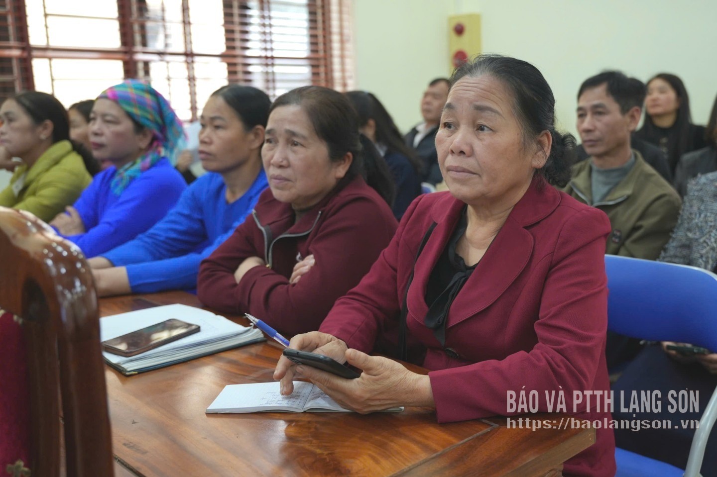 Cử tri xã Lộc Bình tham dự hội nghị 