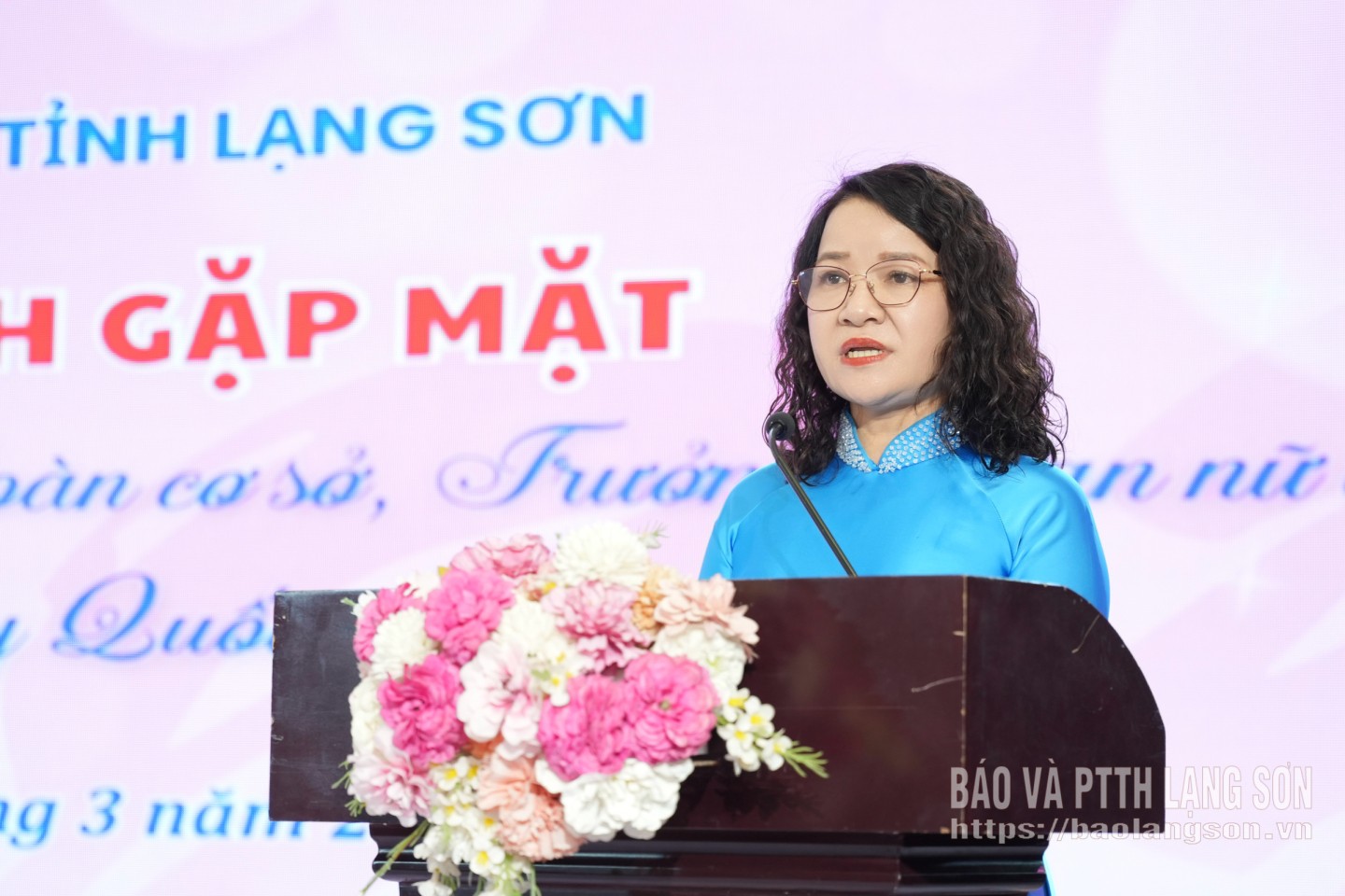 Lãnh đạo Liên đoàn Lao động tỉnh phát biểu tại chương trình