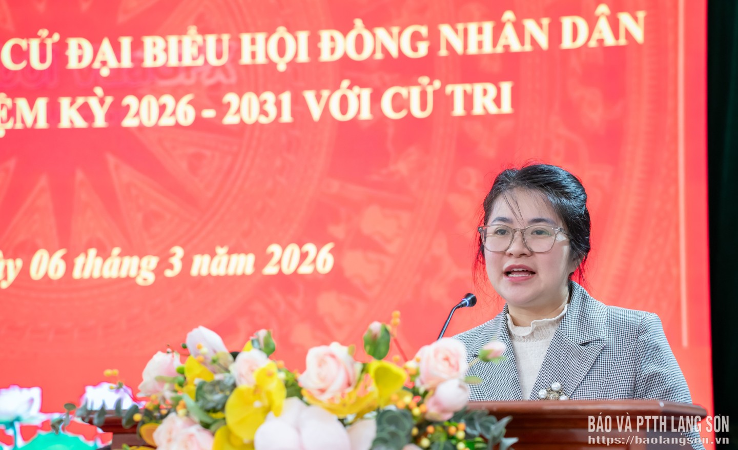 Bà Tô Thị Thanh Hương, Trưởng Phòng thanh tra phòng, chống tham nhũng, lãng phí, tiêu cực, Thanh tra tỉnh trình bày chương trình hành động