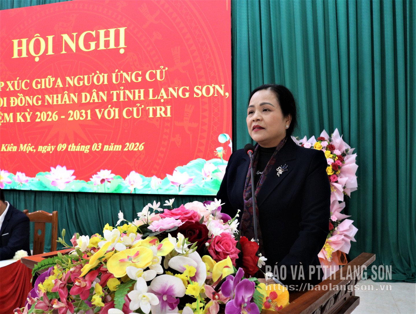 Bà Giáp Thị Bắc, Ủy viên Ban Thường vụ Tỉnh ủy, Trưởng Ban Tổ chức Tỉnh ủy tiếp thu ý kiến cử tri