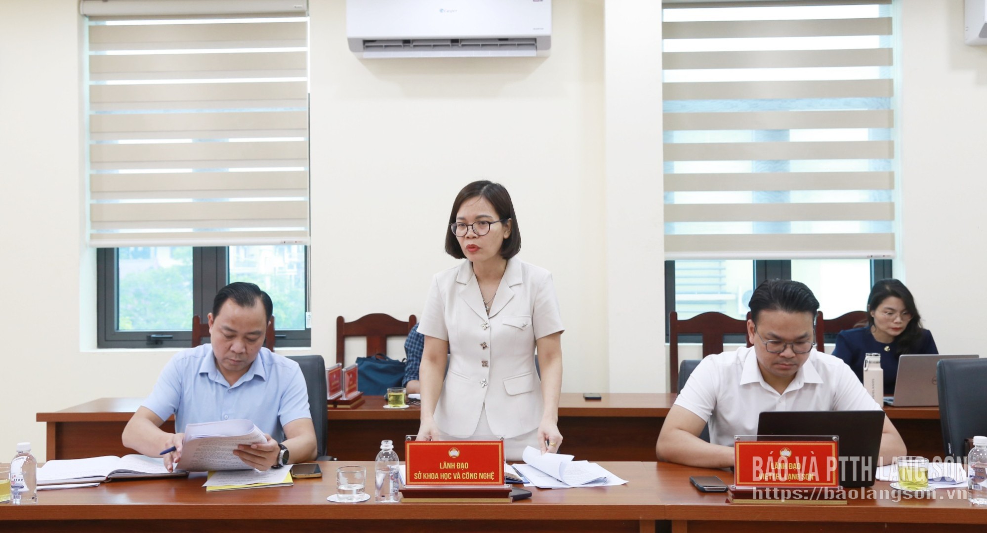 Lãnh đạo Sở Khoa học và Công nghệ phát biểu ý kiến tại hội nghị