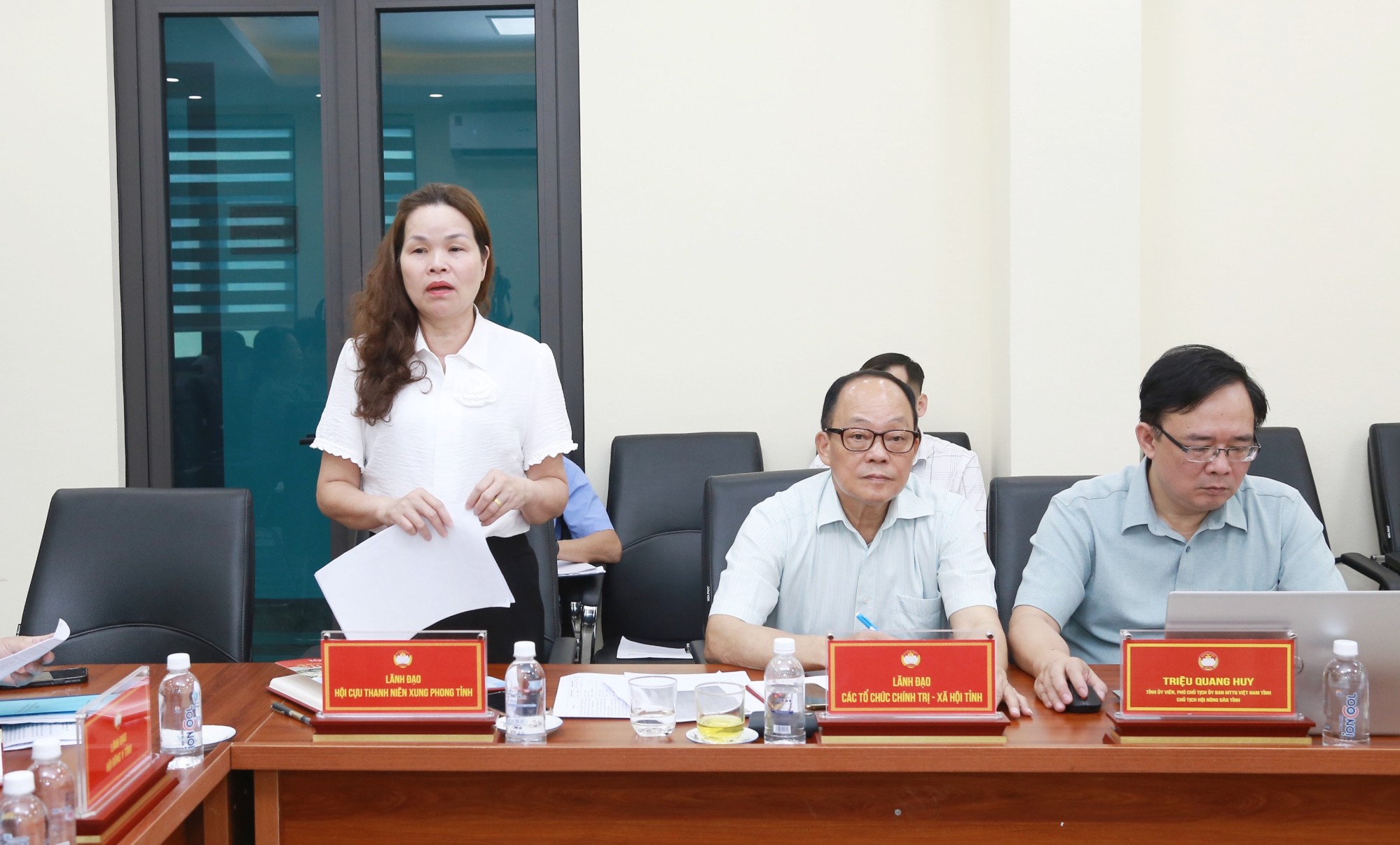 Lãnh đạo Hội Cựu thanh niên xung phong tỉnh báo cáo công tác chuẩn bị Đại hội Hội Cựu thanh niên xung phong tỉnh, nhiệm kỳ 2026 – 2031