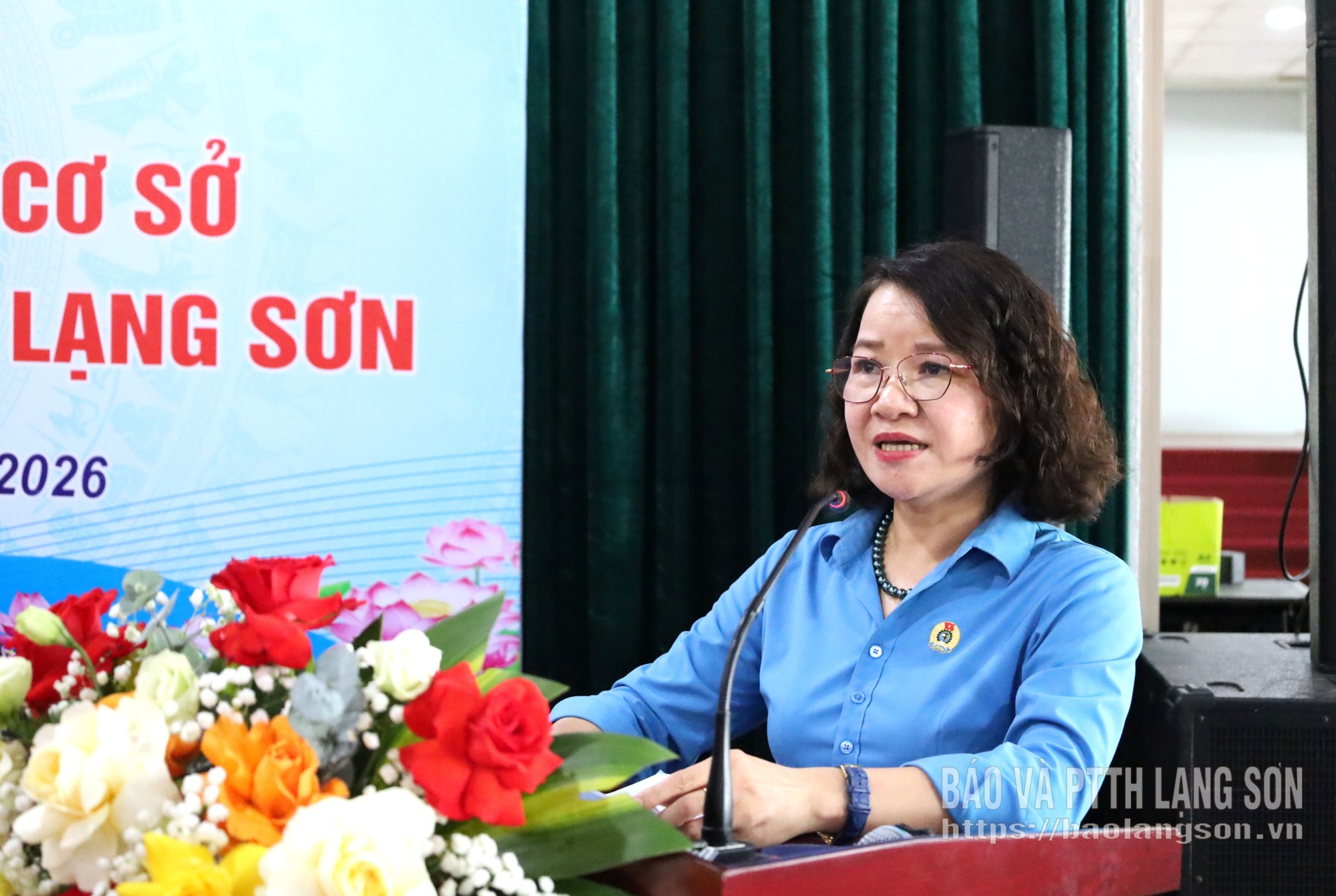 Lãnh đạo LĐLĐ tỉnh phát biểu tại đại hội