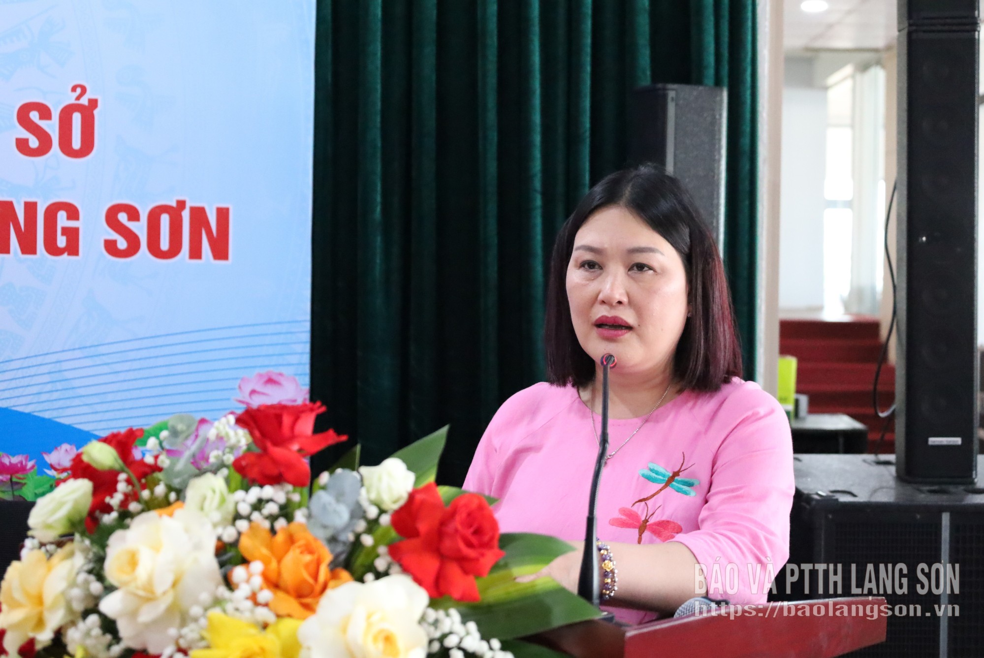 Lãnh đạo Công ty Công ty TNHH Y tế quốc tế Lạng Sơn phát biểu tại đại hội