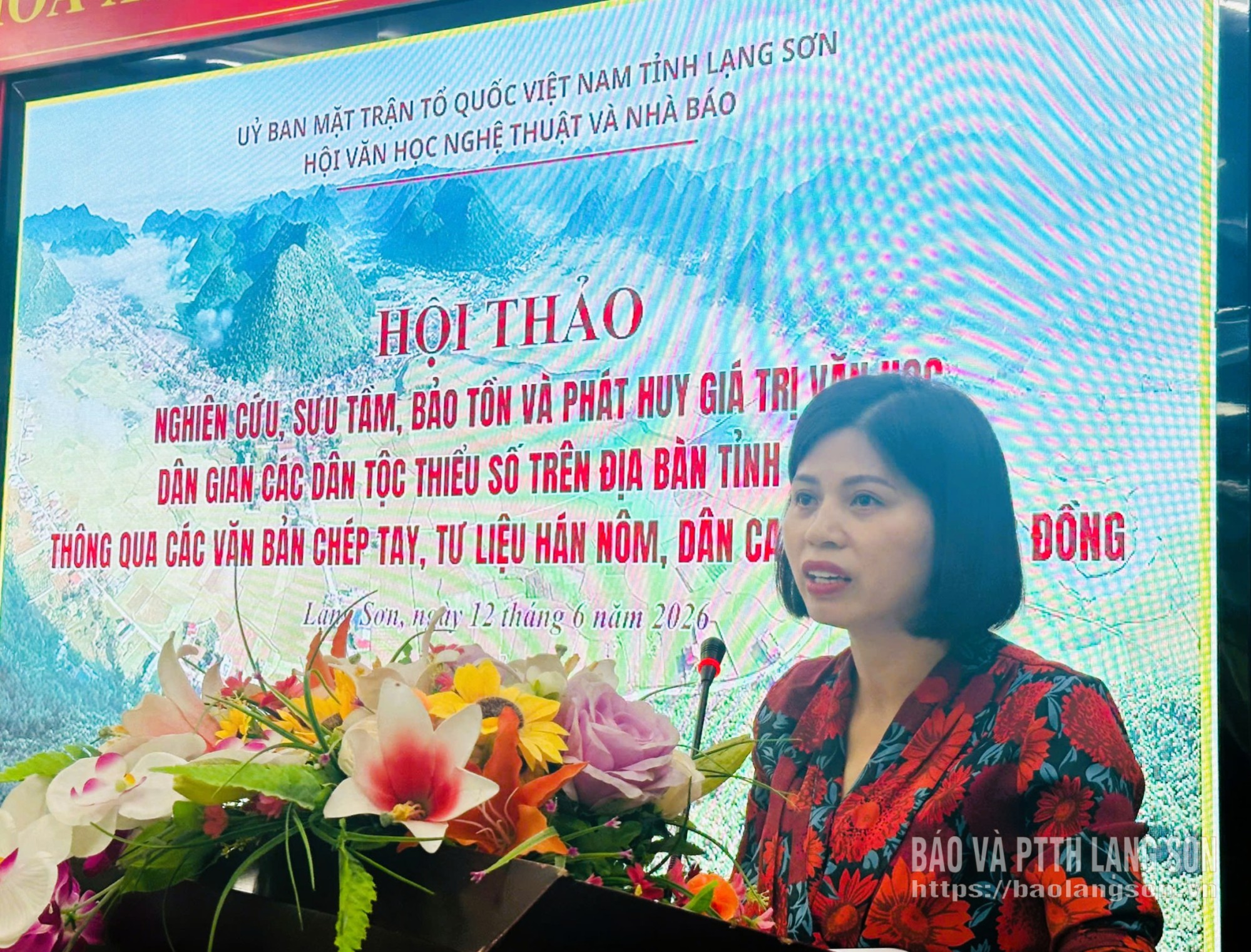 Lãnh đạo Ban Tuyên giáo và Dân vận Tỉnh ủy phát biểu tại hội thảo