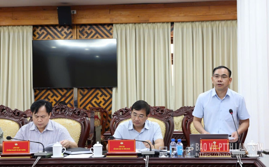 Lãnh đạo Sở Công Thương phát biểu tại cuộc họp