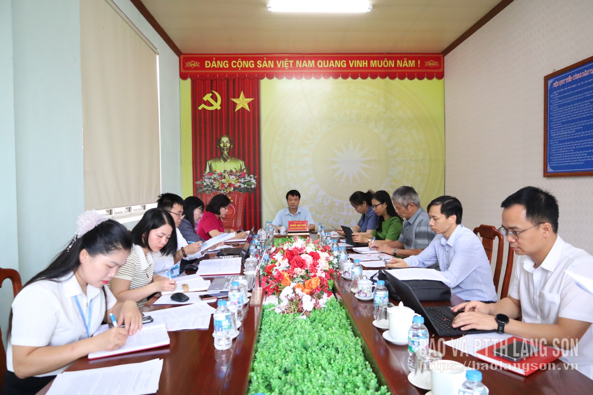 Đoàn giám sát của Ban Thường trực Ủy ban MTTQ Việt Nam tỉnh làm việc tại xã Hội Hoan