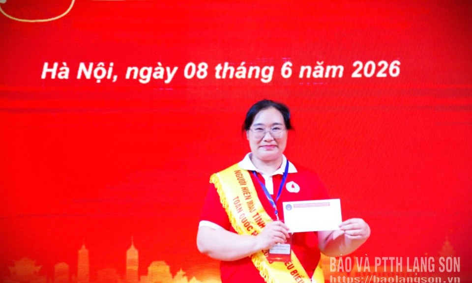 Lạng Sơn: Ph&oacute; Hiệu trưởng trường mầm non được t&ocirc;n vinh người hiến m&aacute;u t&igrave;nh nguyện ti&ecirc;u biểu to&agrave;n quốc năm 2026