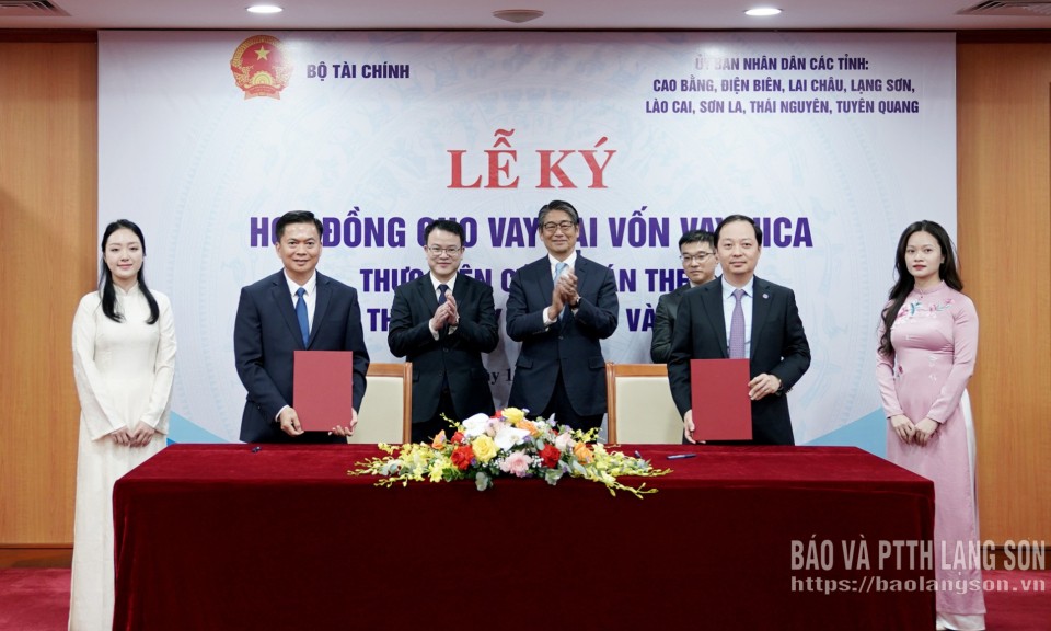 Bộ T&agrave;i ch&iacute;nh v&agrave; 8 tỉnh khu vực ph&iacute;a Bắc k&yacute; kết hợp đồng cho vay lại vốn vay JICA thực hiện c&aacute;c dự &aacute;n 