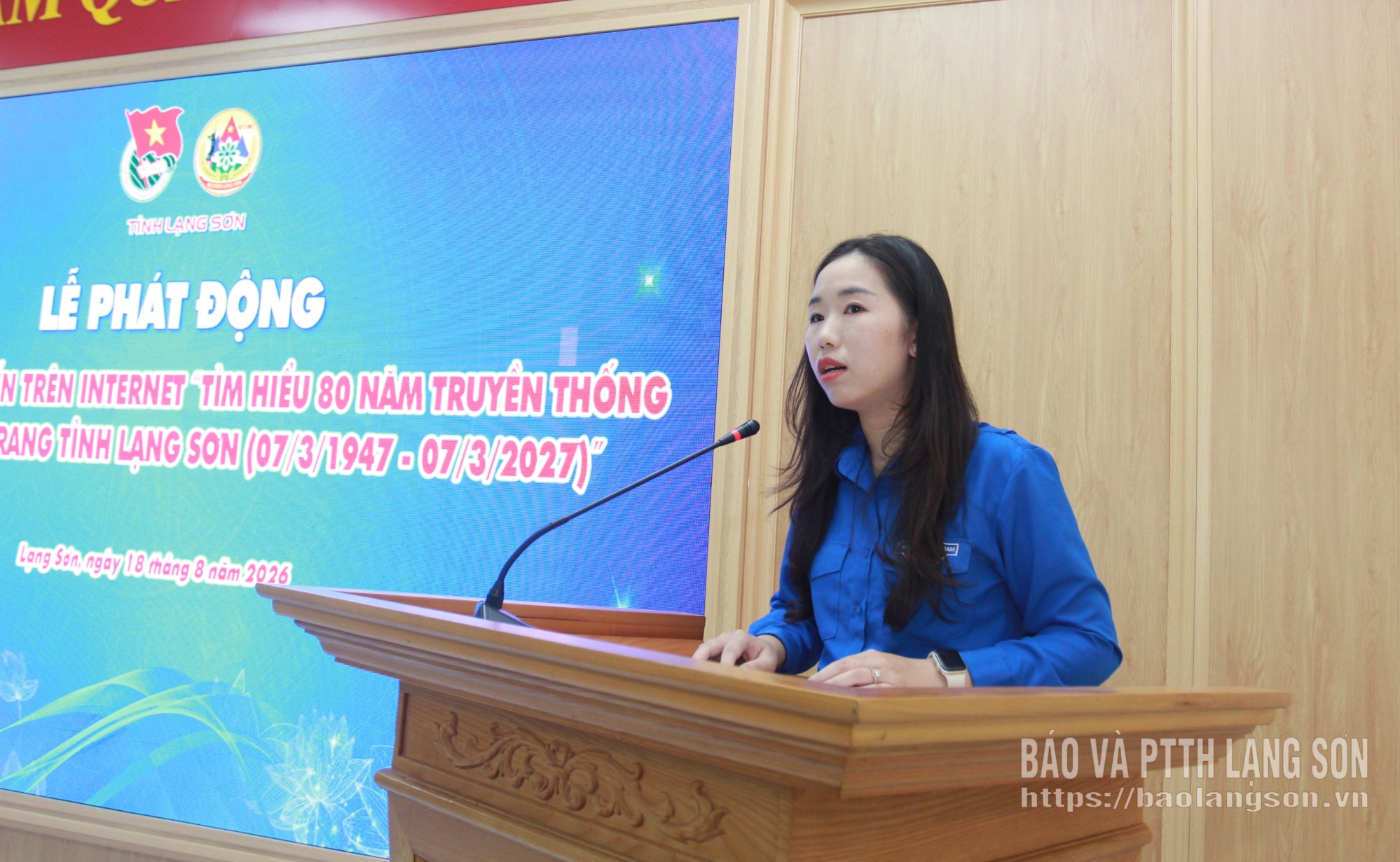 Lãnh đạo Tỉnh đoàn phát biểu tại lễ phát động