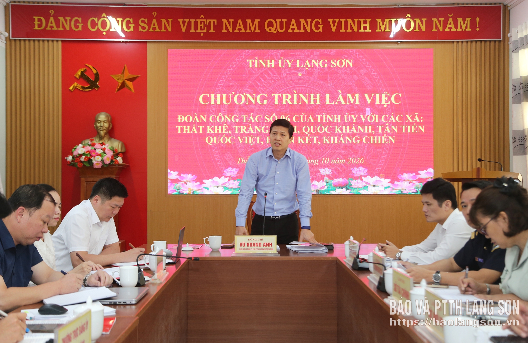 Đồng chí Phó Bí thư Tỉnh ủy, Tổ trưởng Tổ công tác kết luận buổi kiểm tra