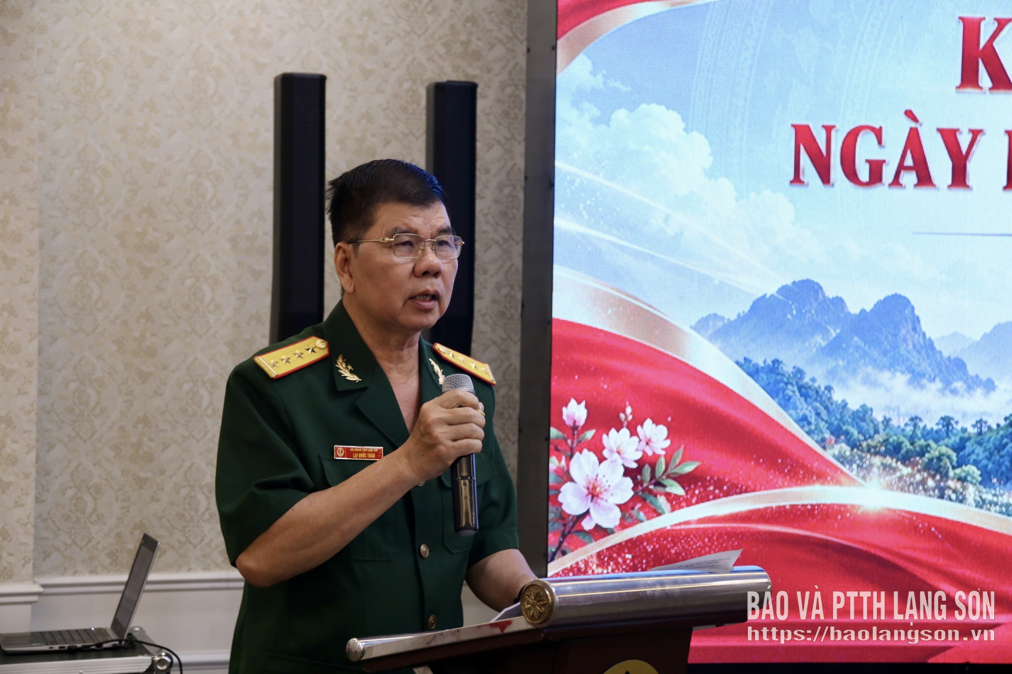 Lãnh đạo Hội Doanh nghiệp doanh nhân CCB tỉnh phát biểu tại chương trình