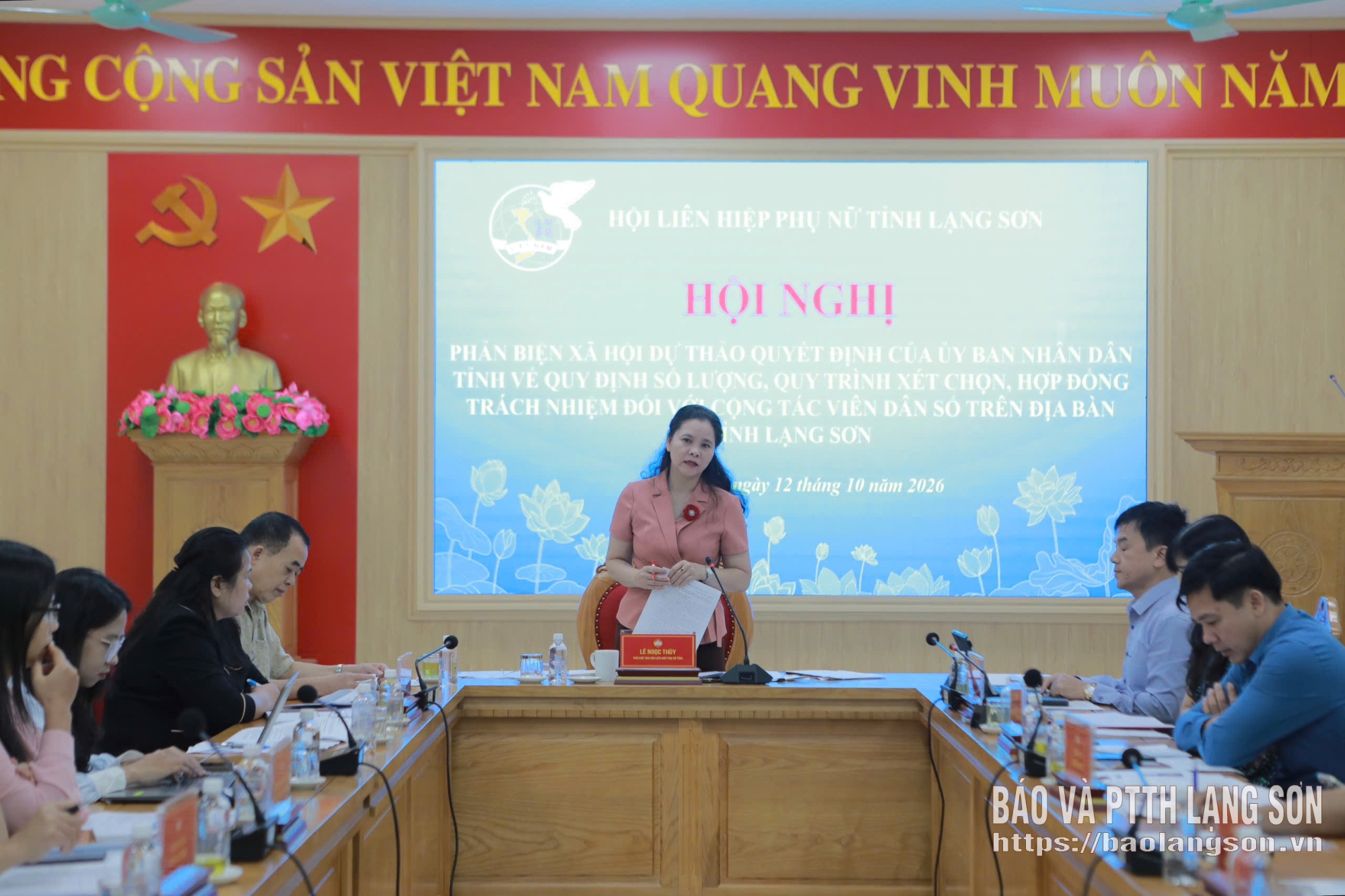 Lãnh LHPN tỉnh phát biểu tại hội nghị