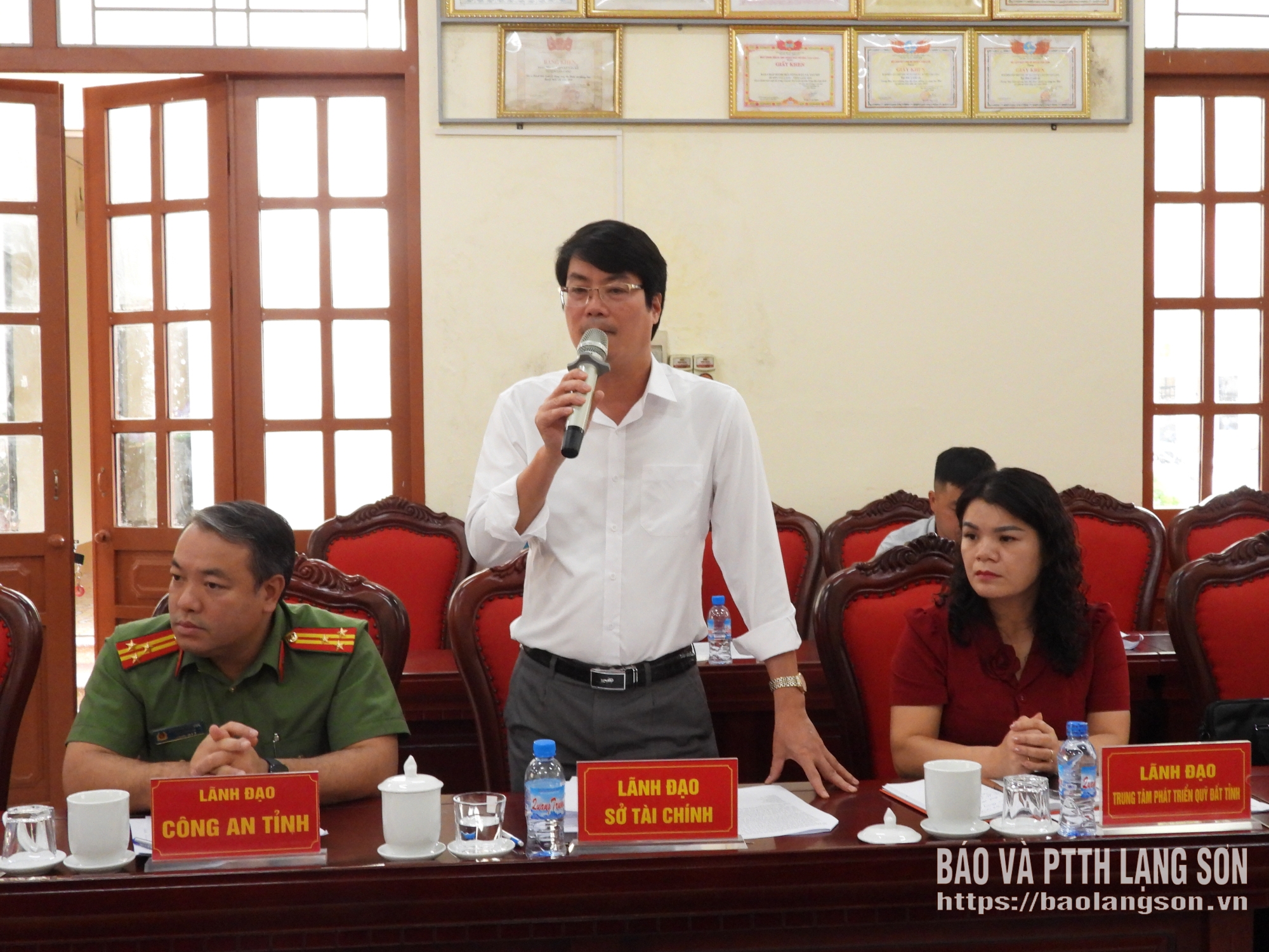Lãnh đạo Sở Tài chính phát biểu tại cuộc kiểm tra